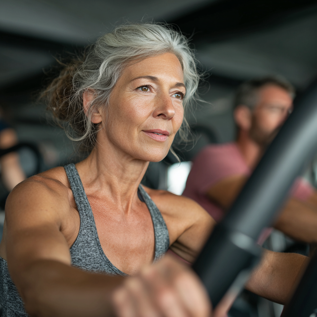 successful fitness transformation of middle-aged person in zulperand gym showing before and after progress